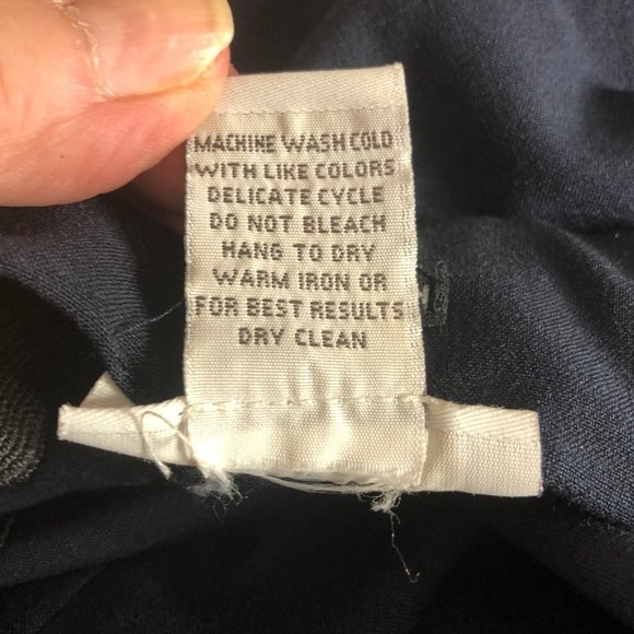 AVENUE Navy Side Zip Career Dress Stretch Pants 16 Petite - Picture 7 of 9